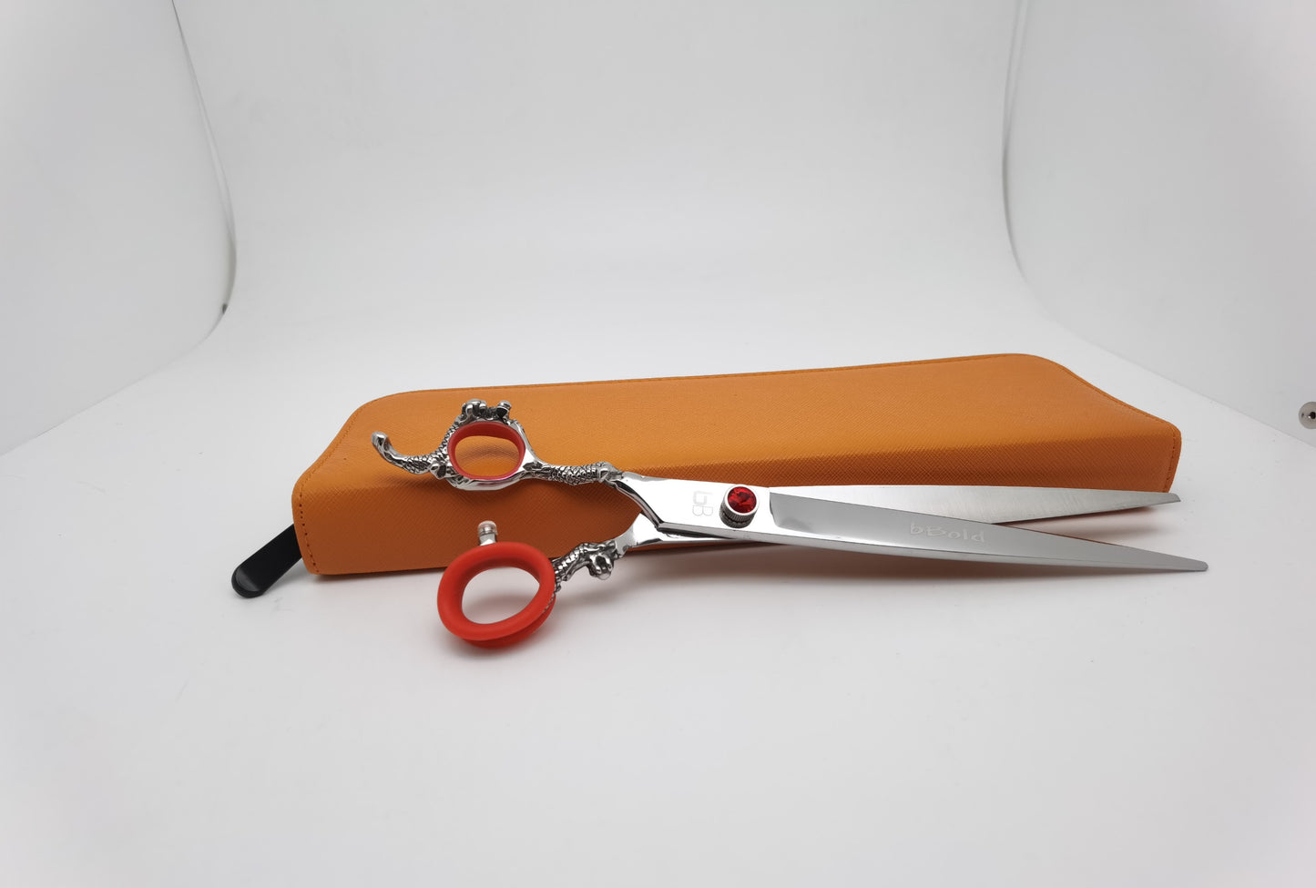 BBold 7.0" Silver Straight Cutting Shear – Decorative Handle Edition