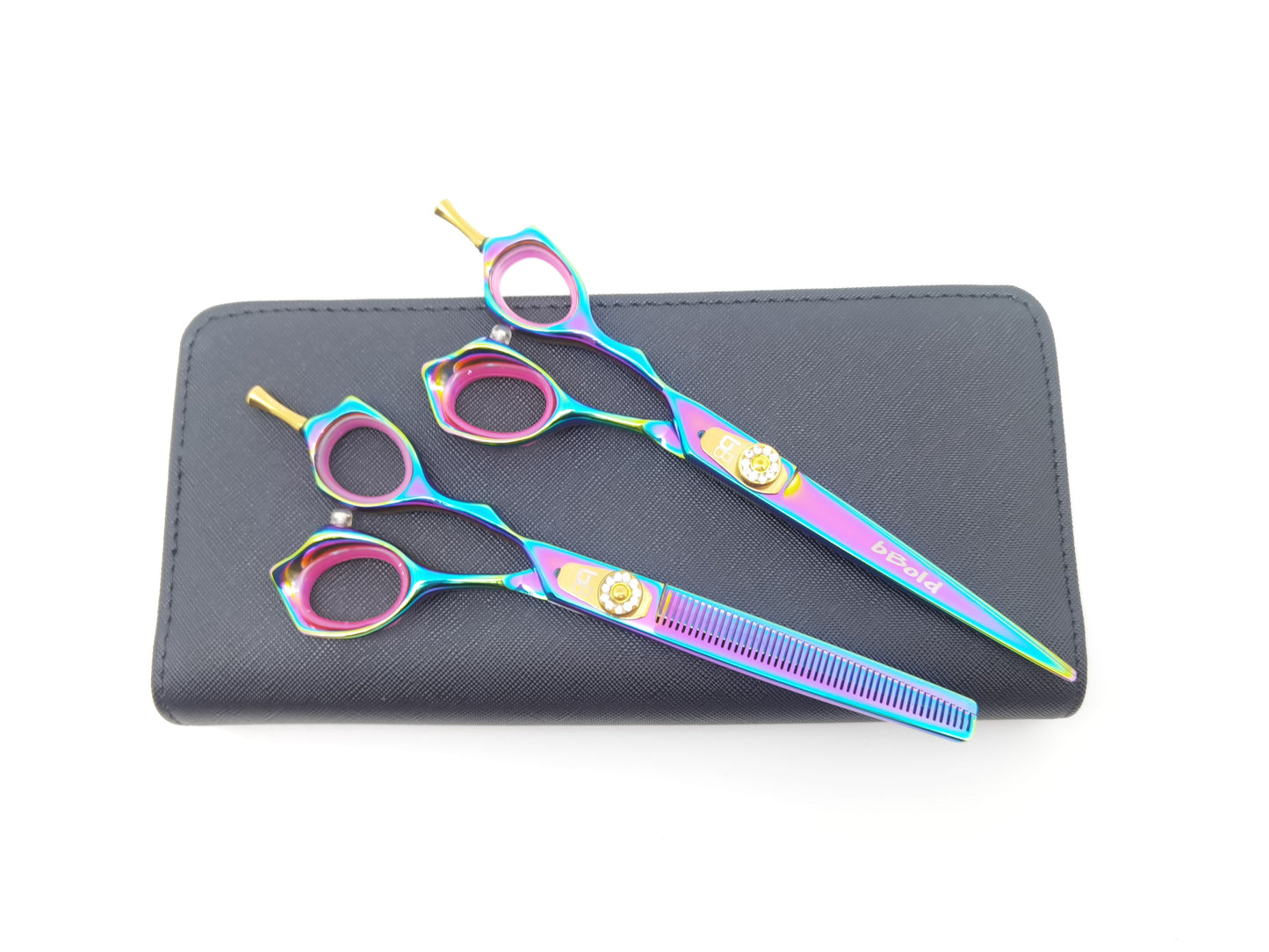BBold 7.0" Rainbow Straight & Thinning Shear Set – Precision Cut & Seamless Blending