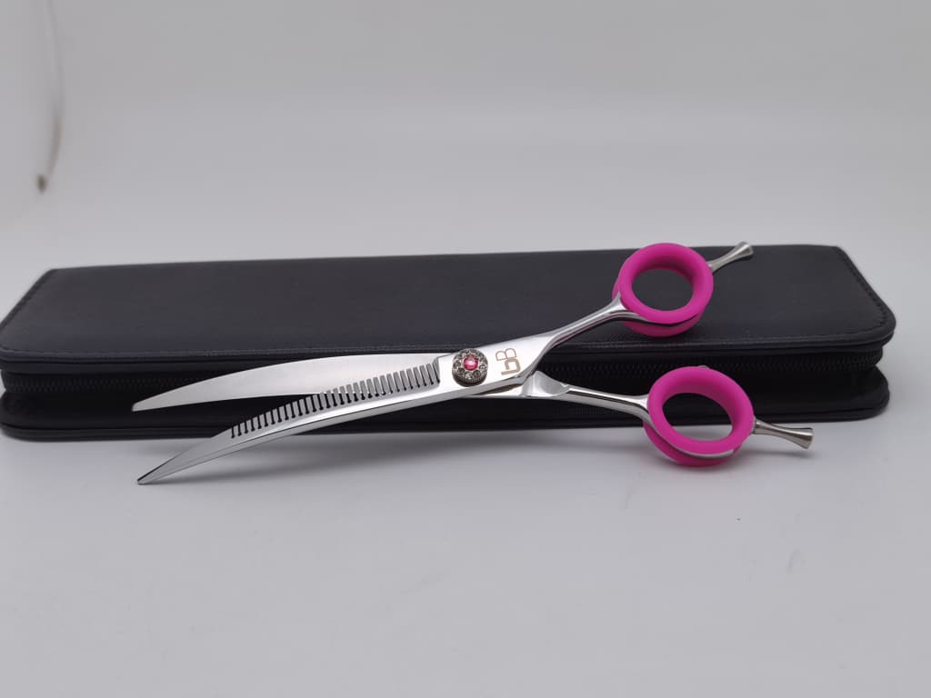 BBold 8.0" Silver Thinning Shear – Pink Ring Inserts