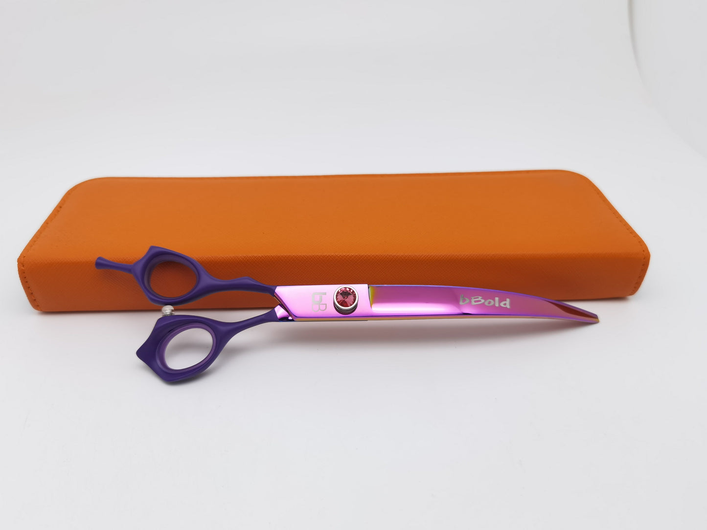 Bbold Shears Purple Rainbow 8.0” Curved Professional Grooming Shears