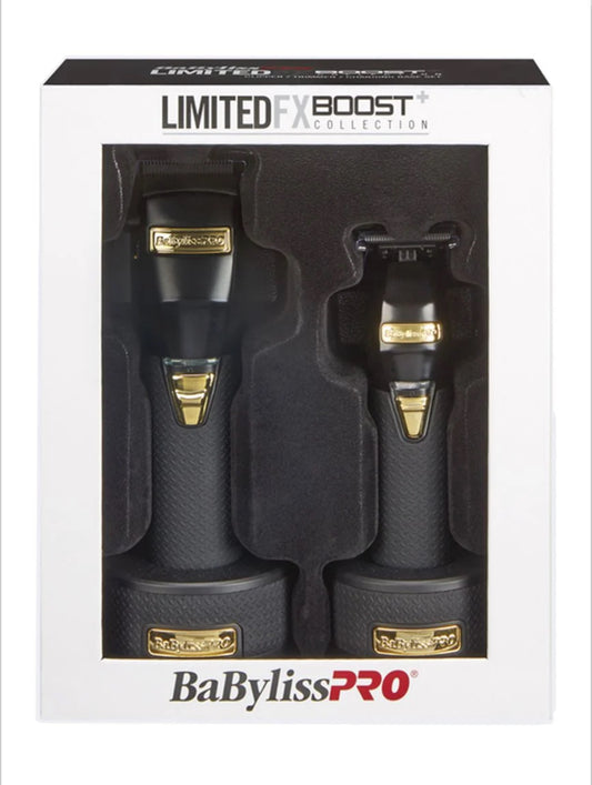 BaBylissPRO LimitedFX Boost+ Gift Set – Clipper, Trimmer & Charging Base (FXHOLPKCTB-B)