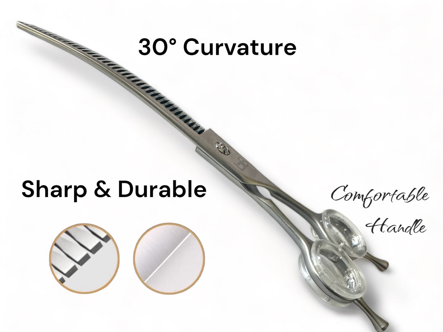 8.0" Curved Chunker Shears – Professional Grooming Scissors