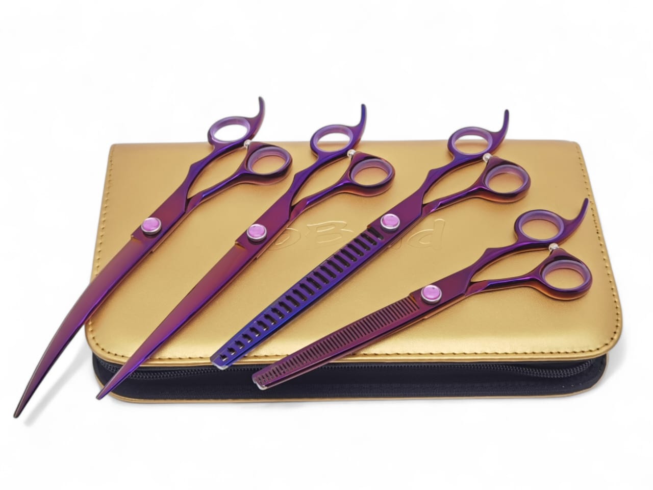 Professional Dog Grooming Scissors – Curved Chunker Shears, 8.0″