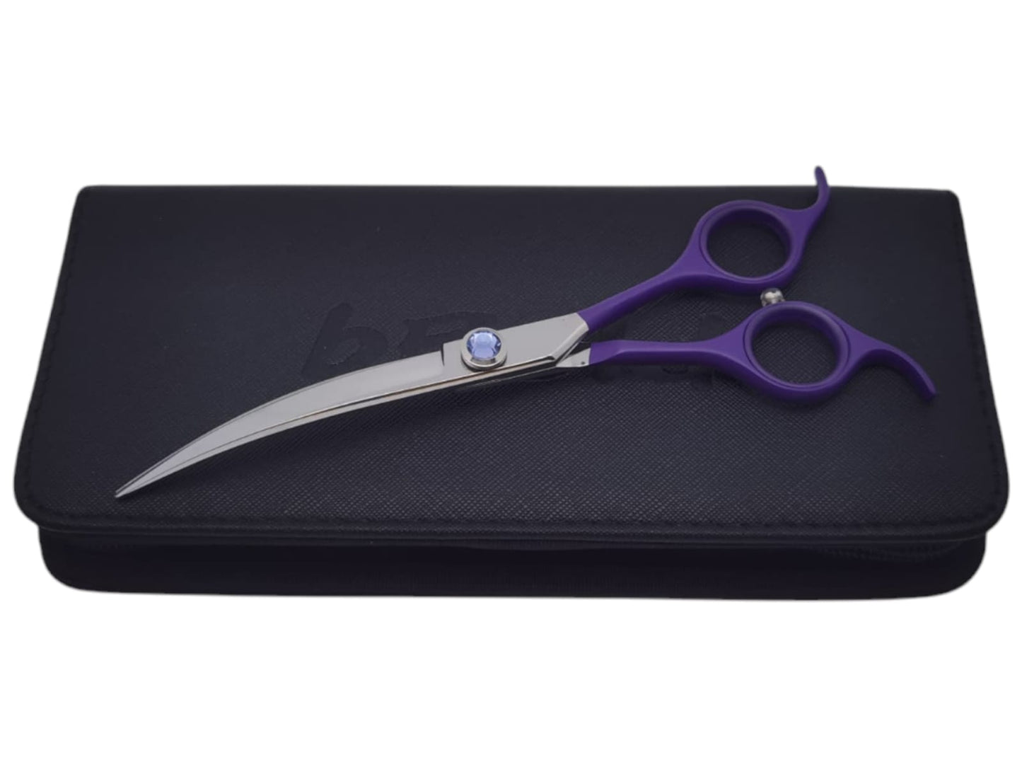 Professional Dog Grooming Scissors – Curved, 7.5″ | 30° Blade | Lightweight