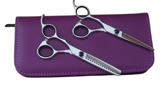 Professional Hair Cutting Scissors Set – 5.5″ | Straight & Thinning Shears