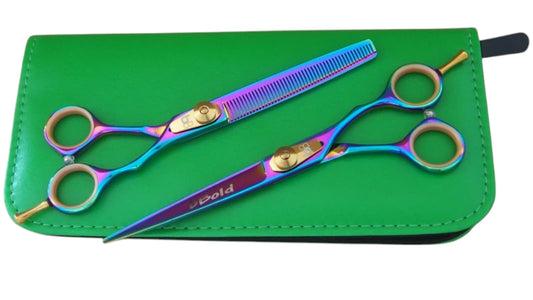Professional Hair Cutting Scissors Set – 6.5″ | Straight & Thinning Shears