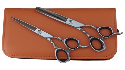 Professional Hair Cutting Scissors Set – 5.5″ | Straight & Thinning Shears
