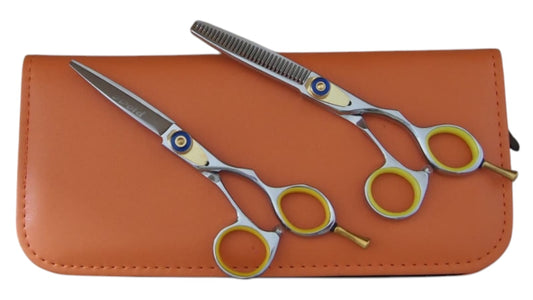 Professional Hair Cutting Scissors Set – 5.5″ | Straight & Thinning Shears
