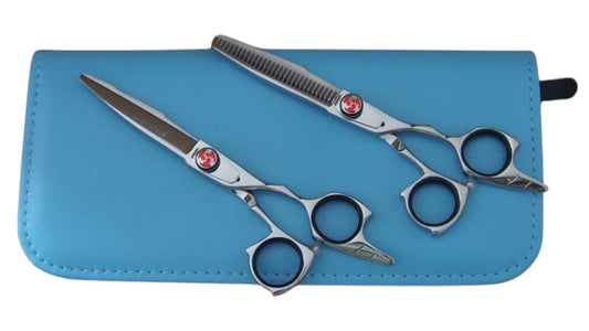 Professional Hair Cutting Scissors Set – 5.5″ | Straight & Thinning Shears
