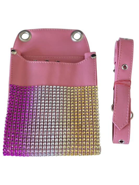 Hairdressing Tool Belt Adjustable Scissors Holder Leather Hairdresser Bag