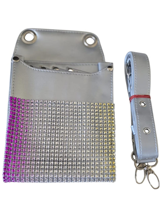 Hairdressing Tool Belt Adjustable Scissors Holder Leather Hairdresser Bag