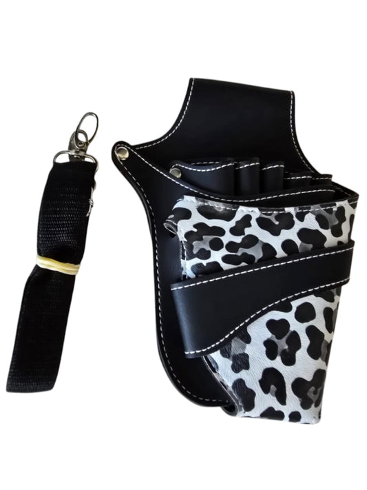 Hairdressing Tool Belt Adjustable Scissors Holder Leather Hairdresser Bag