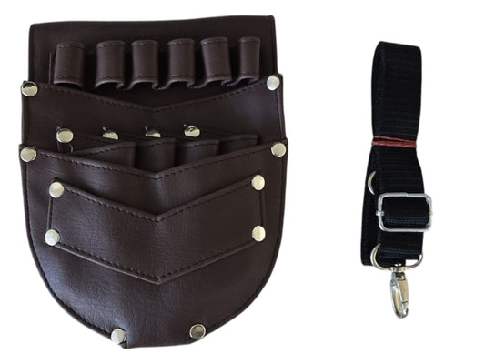 Hairdressing Tool Belt Adjustable Scissors Holder Leather Hairdresser Bag