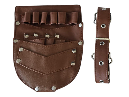 Hairdressing Tool Belt Adjustable Scissors Holder Leather Hairdresser Bag