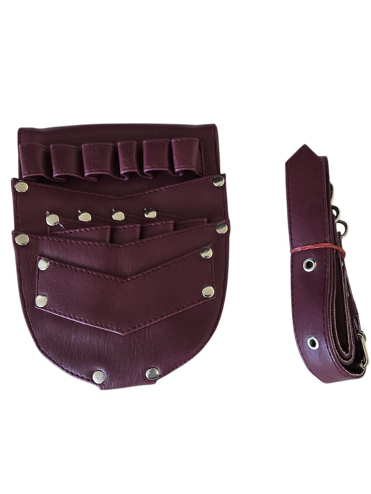 Hairdressing Tool Belt Adjustable Scissors Holder Leather Hairdresser Bag
