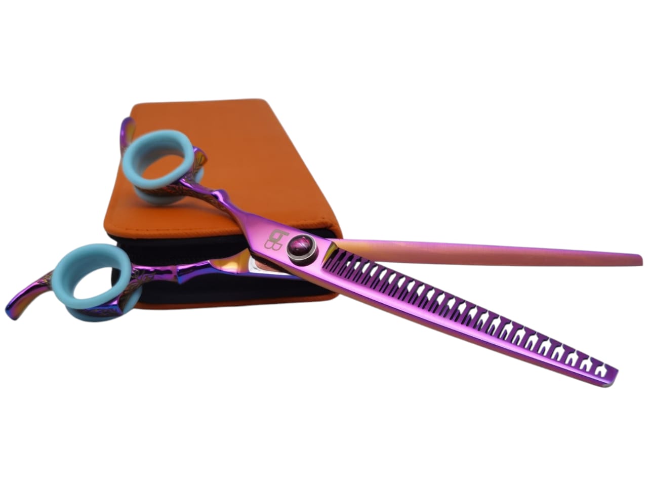 Professional Dog Grooming Scissors – Straight, 7.5″ LEFT Eraser | 23 Teeth | 80% Thinning