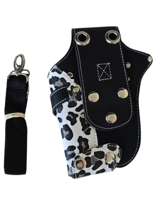 Hairdressing Tool Belt Adjustable Scissors Holder Leather Hairdresser Bag