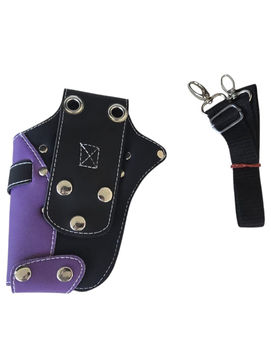 Hairdressing Tool Belt Adjustable Scissors Holder Leather Hairdresser Bag