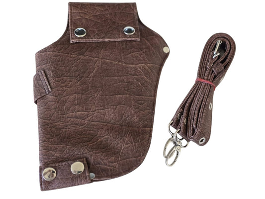 Hairdressing Tool Belt Adjustable Scissors Holder Leather Hairdresser Bag