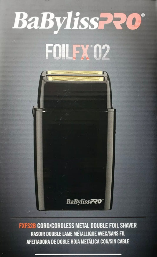 Babyliss Pro FOILFX02 Cordless Double Foil Shaver Black 110-220 Volts FXFS2B