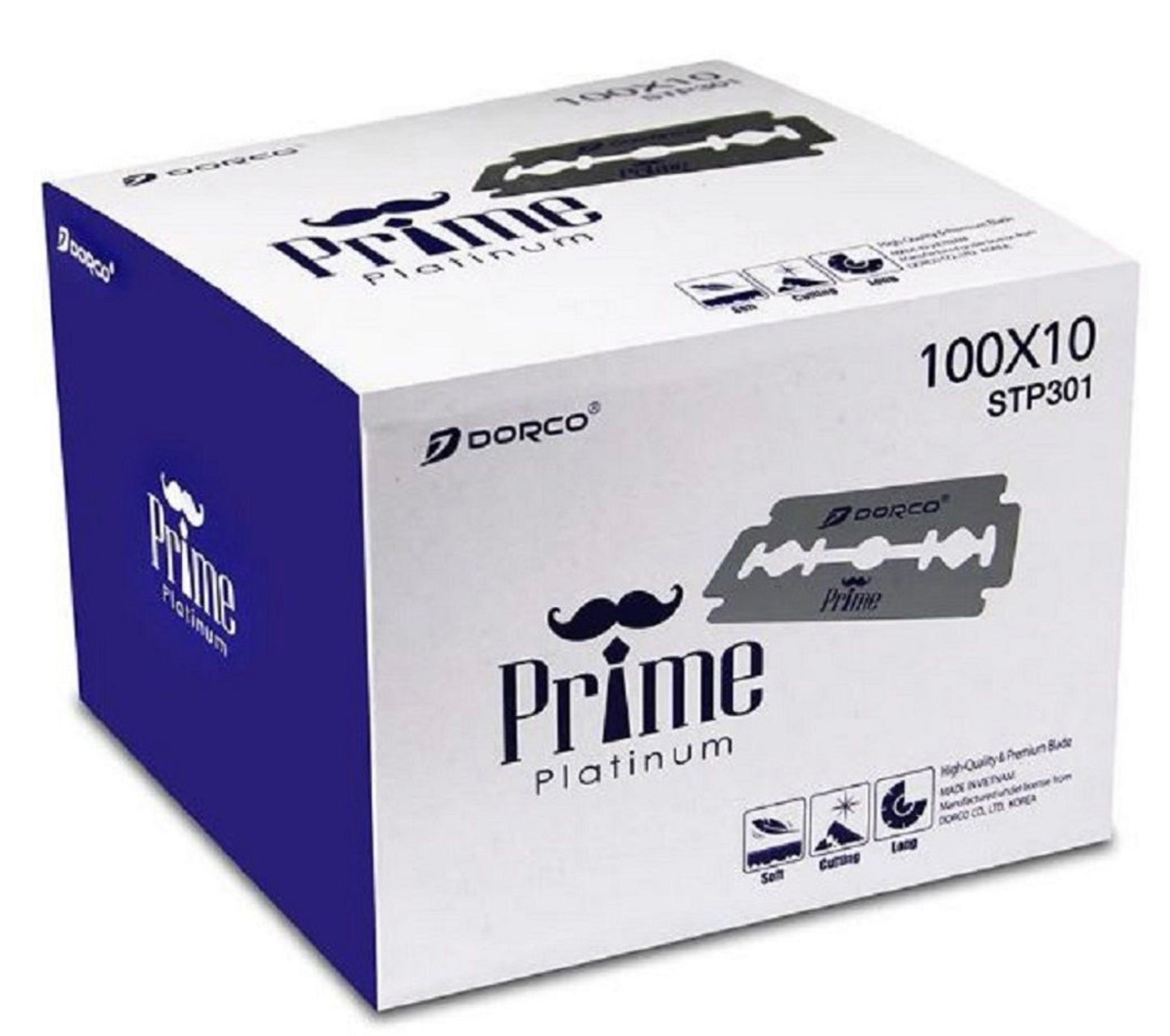 Dorco Prime Platinum Double Edge Blades – 1,000 Pack (STP-301)