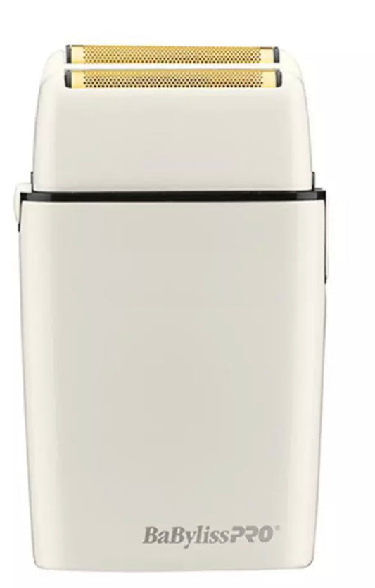 Babyliss Pro FOILFX02 White Cordless Double Foil Shaver 110-220 Volts FXFS2W