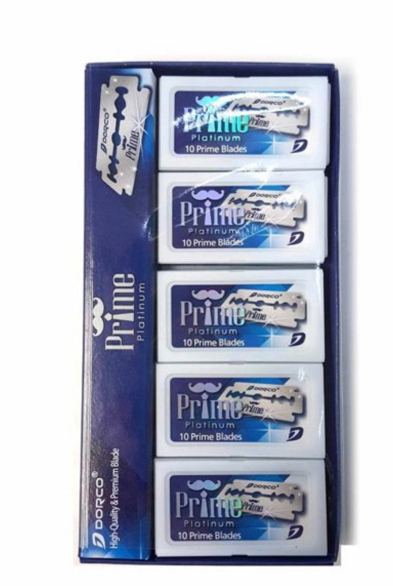 100 Dorco Stainless Double Edge Razor Blades – Prime Platinum