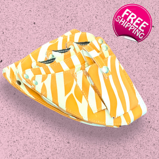 Scissors Pouch PU Leather Salon Barber Hairdressing Scissors Holster Hair Stylist Tools Bag Comb Shear Holster Waist Shoulder Belt