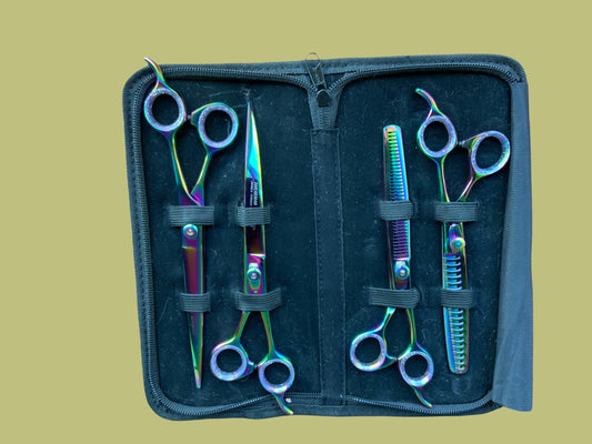 Professional Dog Grooming Scissors – Curved Chunker Shears, 8.0″