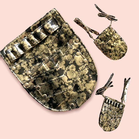 Scissors Pouch PU Leather Salon Barber Hairdressing Scissors Holster Hair Stylist Tools Bag Comb Shear Holster Waist Shoulder Belt