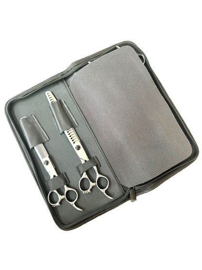 Professional Dog Grooming Scissors Set – Straight, Thinning, Curved & Chunker