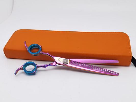 BBold 7.0" Rainbow Curved Thinning Shear – Smooth Blending & Finish Work