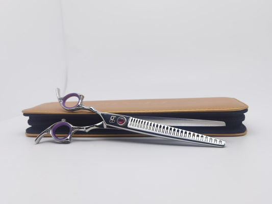 BBold 7.5" Silver Thinning Shear – Purple Ring Inserts