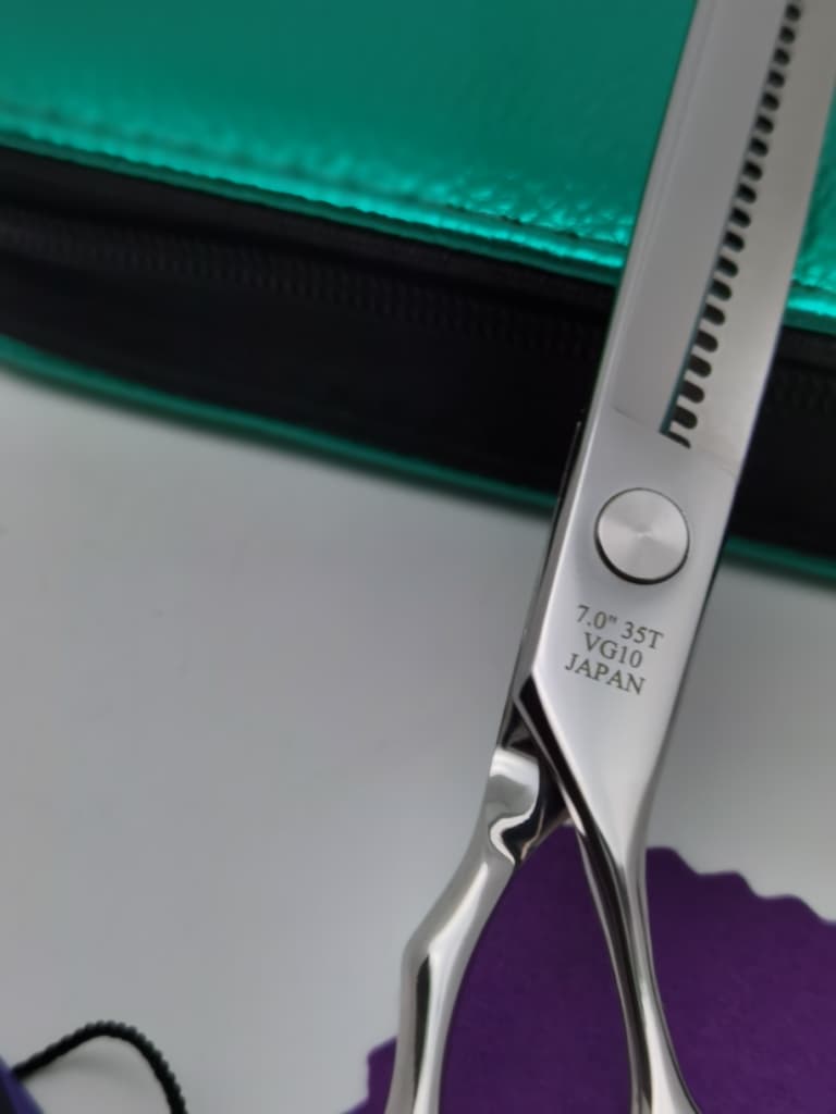 BBold 8.0″ Silver Shear & Thinner Set with Red Ring Inserts