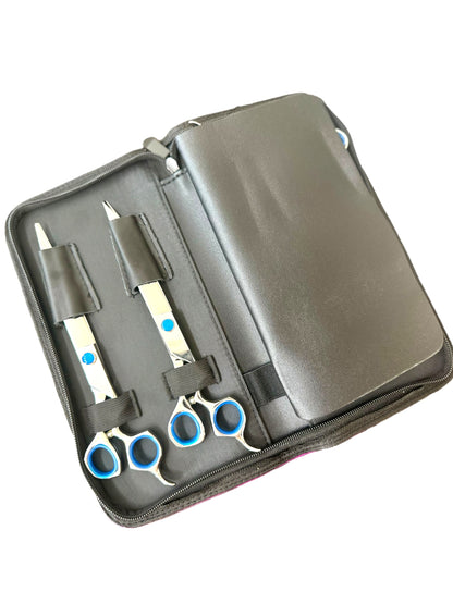 Professional Dog Grooming Scissors Set – Straight, Thinning, Curved & Chunker