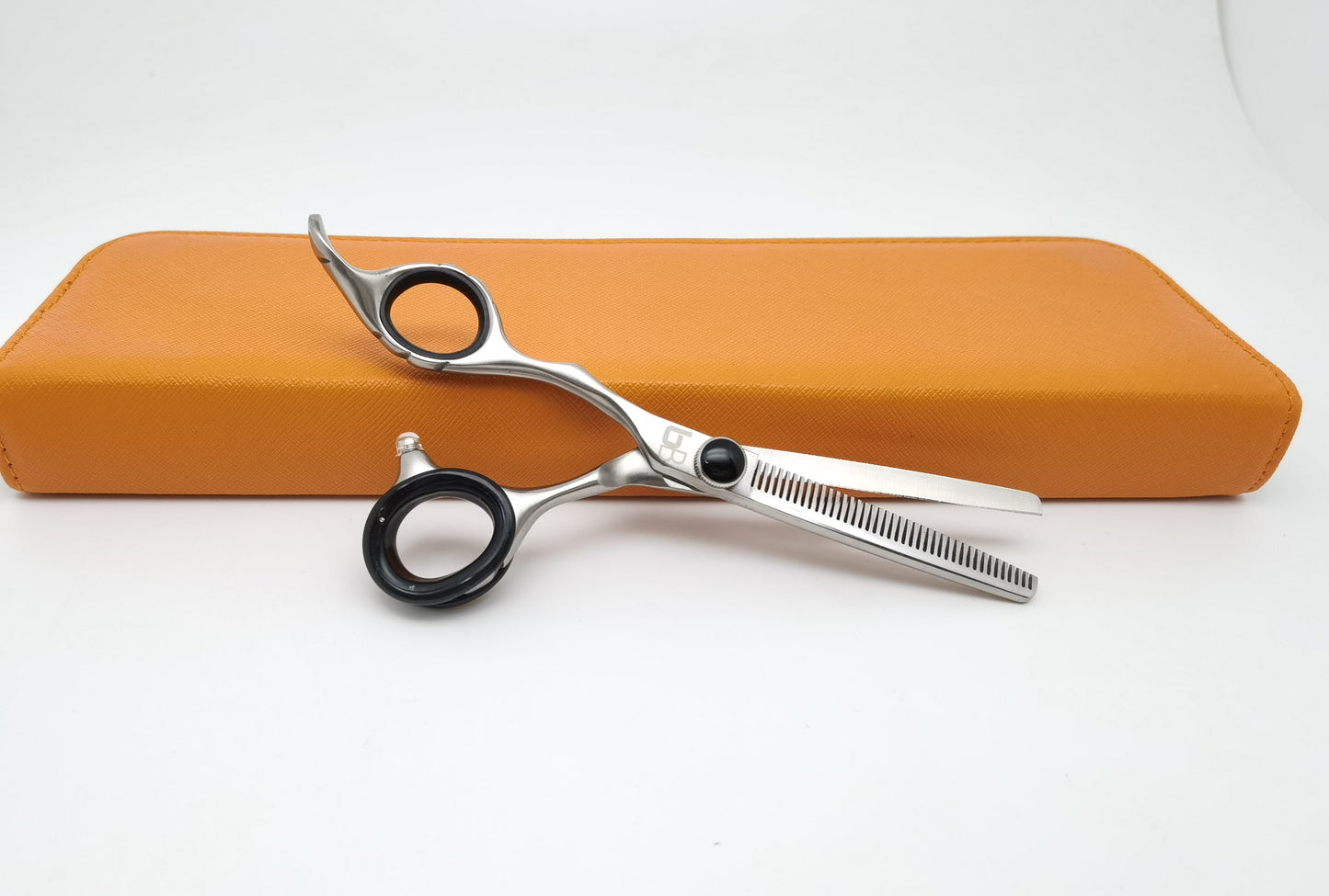 Bbold Shears Silver with Black Accents 8.0” Left-Handed Thinner Professional Grooming Shears