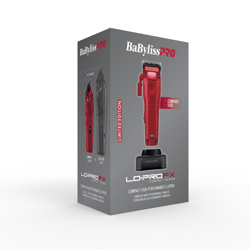 BaBylissPRO Compact LO-PRO Clipper – Red (FX82RD)