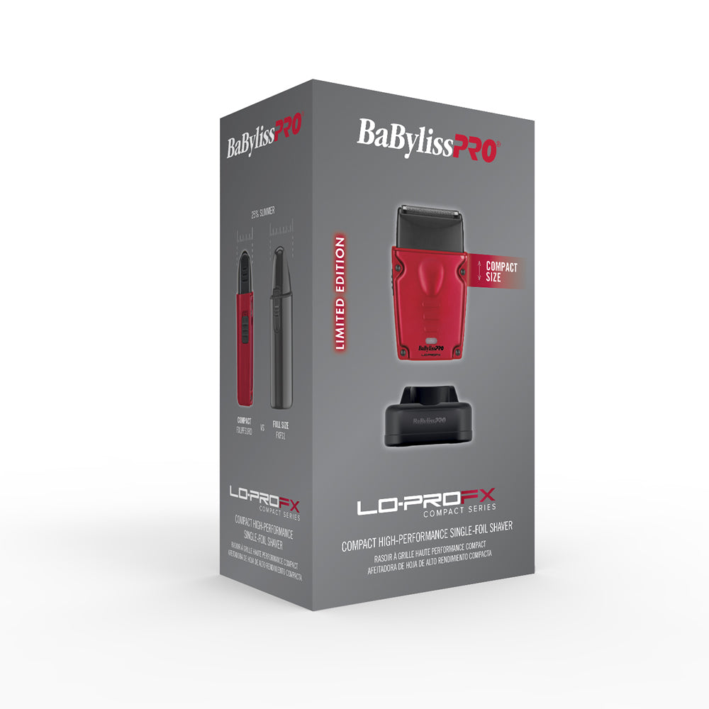 BaBylissPRO Compact LO-PRO Single Foil Shaver – Red (FXLPFS1RD)