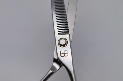 BBold 8.0" Silver Shear & Thinner Set – Blue Ring Inserts