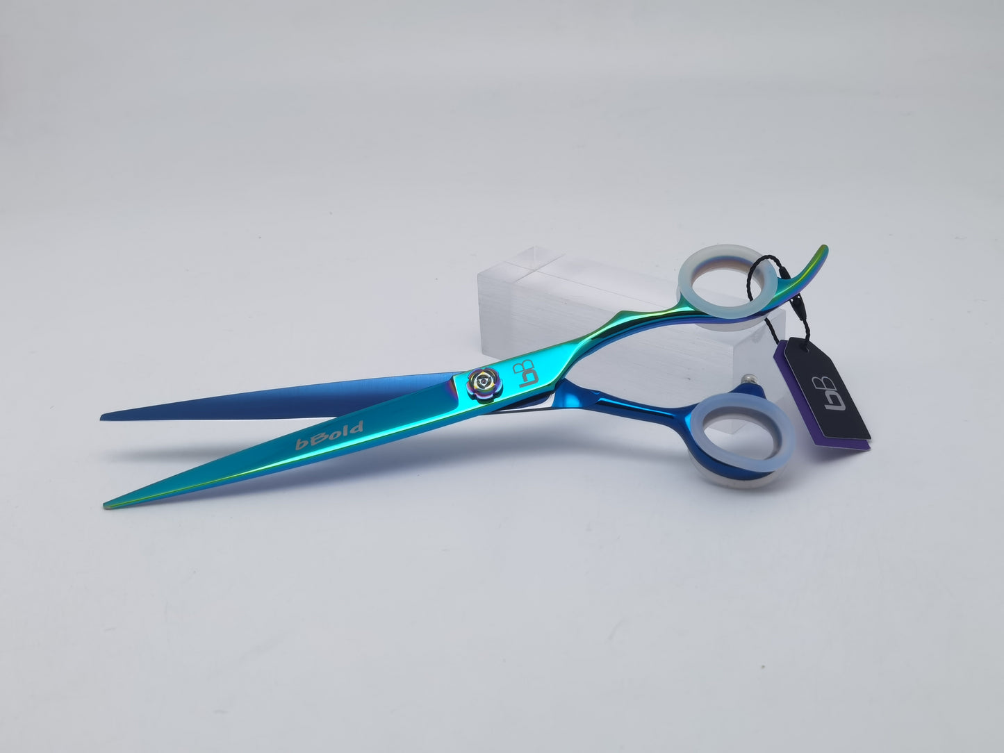 Professional Dog Grooming Scissors – 8.0" Straight with Micro Serrations