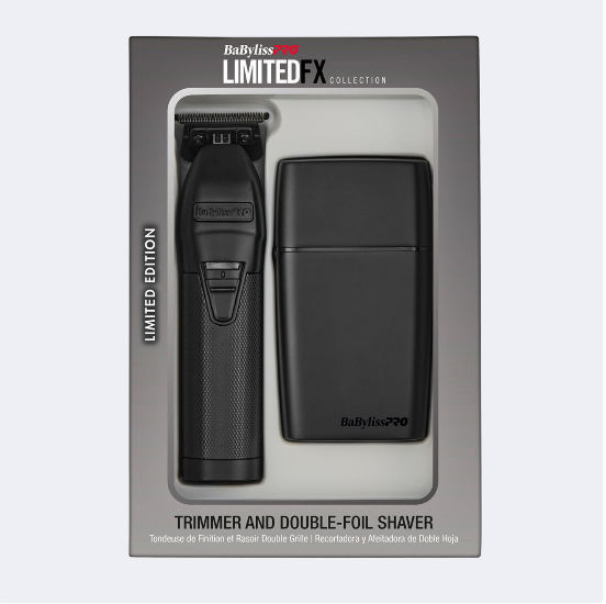 BaBylissPRO® LimitedFX Matte Black Trimmer and Double-Foil Shaver Gift Set