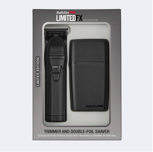 BaBylissPRO® LimitedFX Matte Black Trimmer and Double-Foil Shaver Gift Set