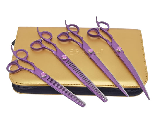Professional Dog Grooming Scissors Set Straight, thinning, Curved and Chunkers
