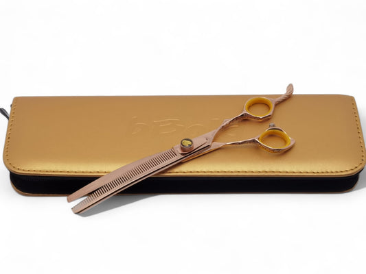 Professional Dog Grooming Scissors – Downward Curved, 7.5″ | Thinning Shears | 440C Japanese Steel