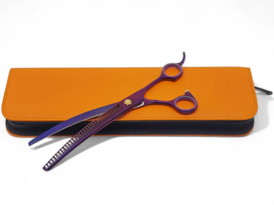 Professional Dog Grooming Scissors – Curved, 7.5″ | 30° Blade | Lightweight