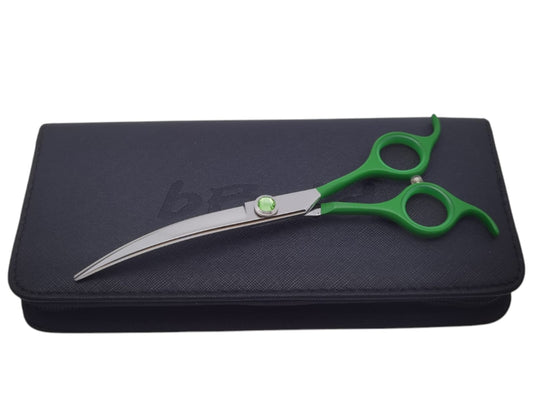 Professional Dog Grooming Scissors – Curved, 7.5″ | 30° Blade | Lightweight