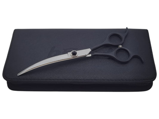 Professional Dog Grooming Scissors – Curved, 7.5″ | 30° Blade | Lightweight