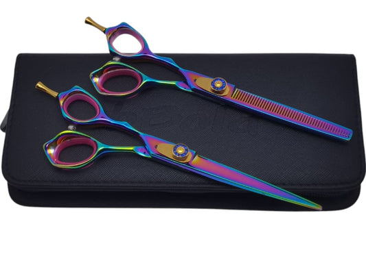 Professional Hair Cutting Scissors Set – 6.5″ | Straight & Thinning Shears (Left-Handed)