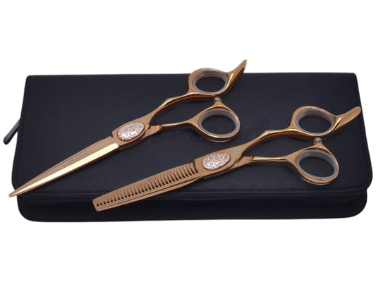 Professional Hair Cutting Scissors Set – 6.5″ | Straight & Thinning Shears