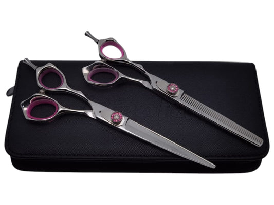 Professional Hair Cutting Scissors Set – 6.5″ | Straight & Thinning Shears (Left-Handed)